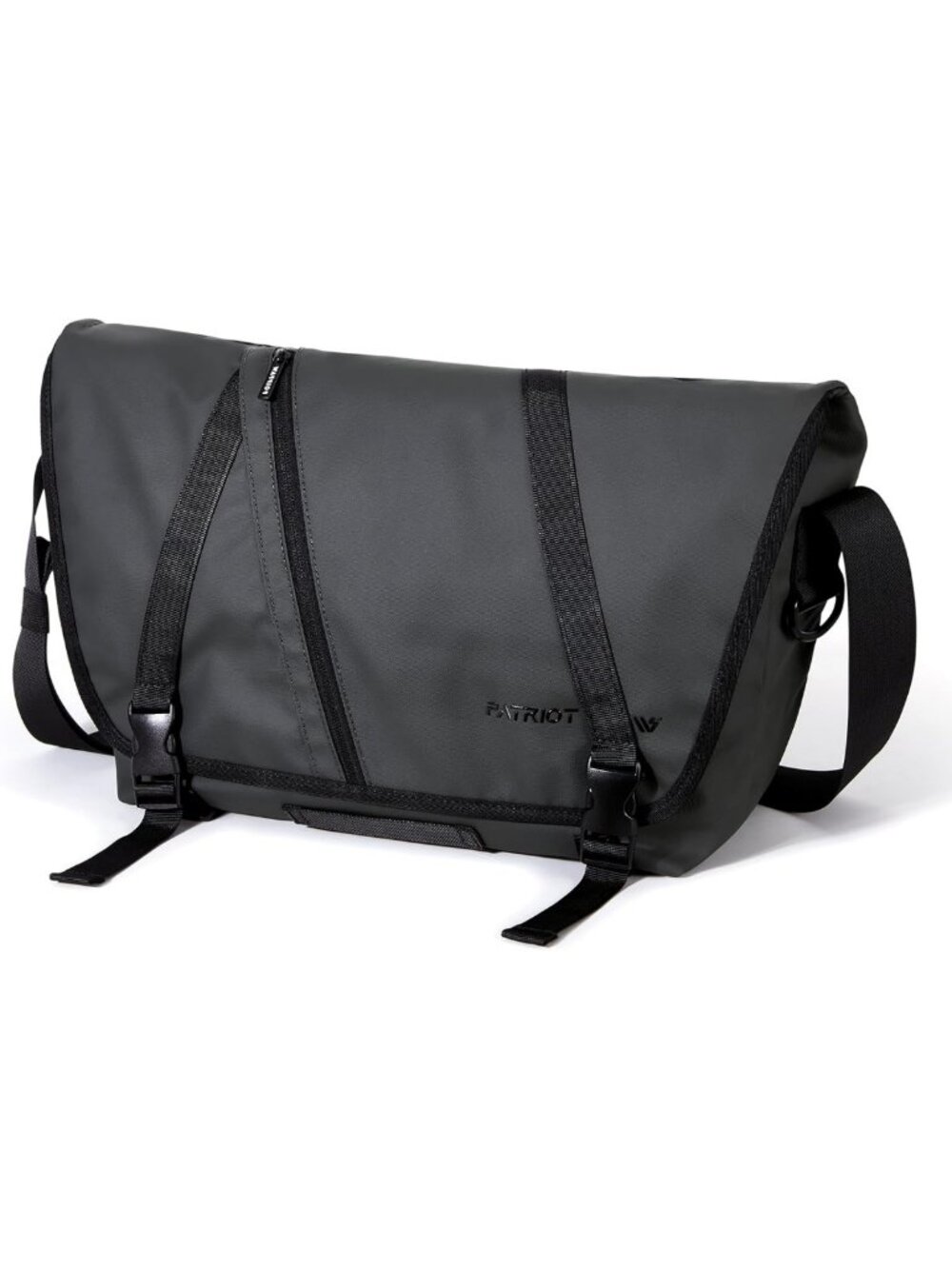 Spacious Black Crossbody Messenger Bag for Laptop & Daily Essentials